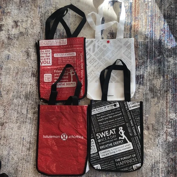 New Lululemon Reusable Bags New Lululemon Reusable Shopping Tote Bags  Mercari